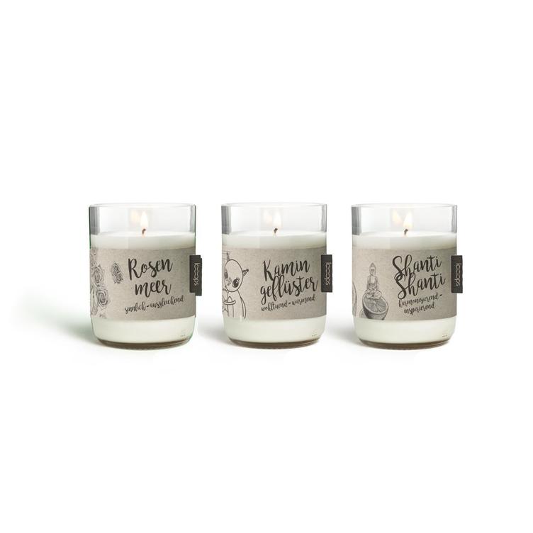 Looops Duftkerze Reisekerzen 3er Duft-Set Weiss