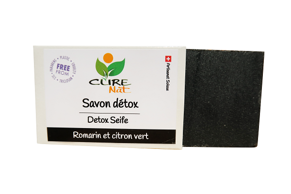 CureNat Detox Seife Rosmarin & Aktivkohle 95gr