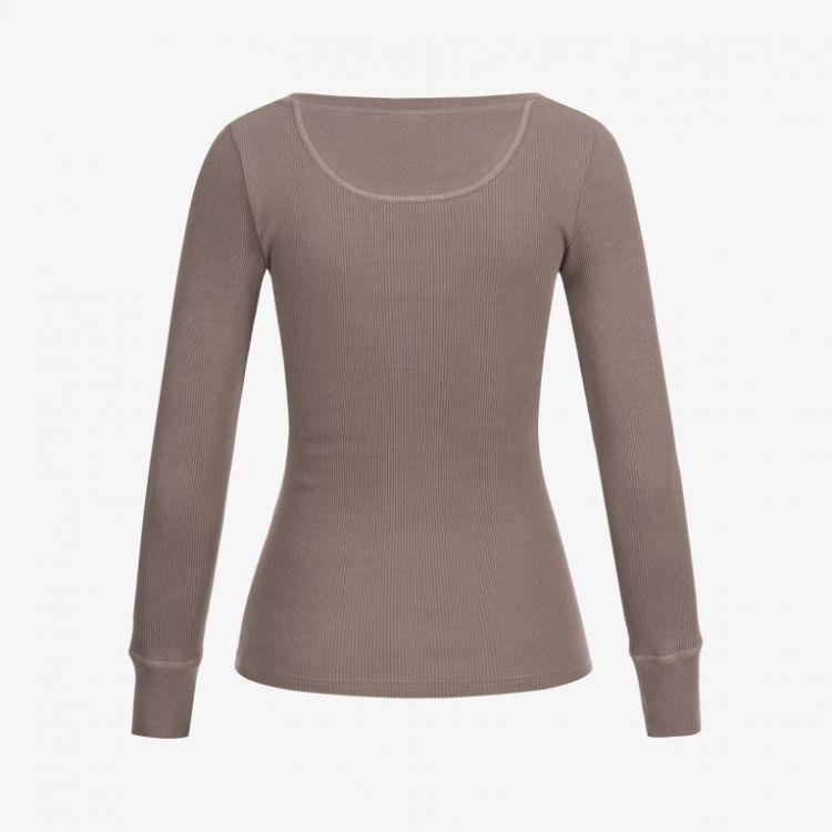 erlich textil - agathe I henley shirt I mokka Gr. 40 - 0