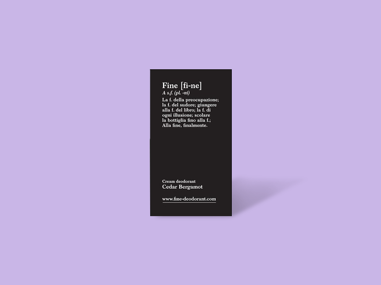 FINE DEODORANT CEDAR BERGAMOT 3 ml Sachet