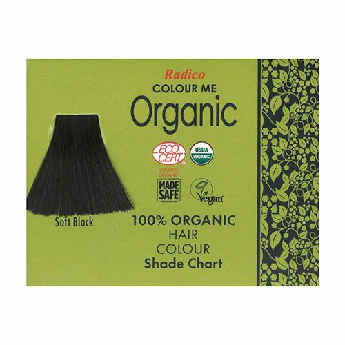 RADICO COLOUR ME ORGANIC Pflanzenhaarfarbe - Soft Black 100gr