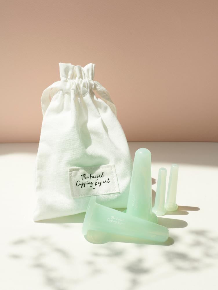 The Facial Cupping Expert - Facial Cupping Set aus weichem Silikon